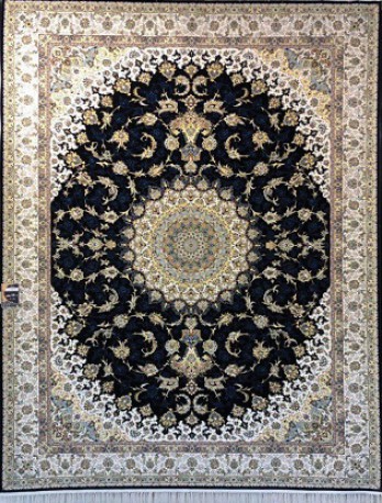 فرش 1200 شانه گل برجسته- 10 رنگ طرح اصفهان کد z12010