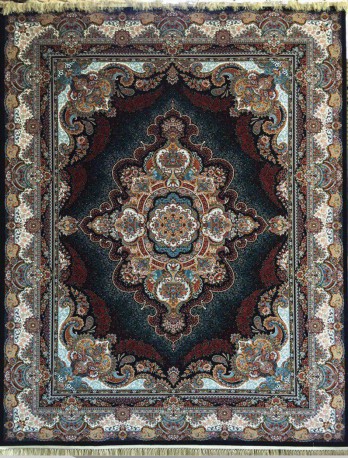 فرش ماشینی 1000 شانه هشت رنگ- طرح ستاره- کد mz10008