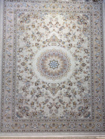 فرش ماشینی 1500 شانه-8 رنگ طرح قره باغی کد PN1513